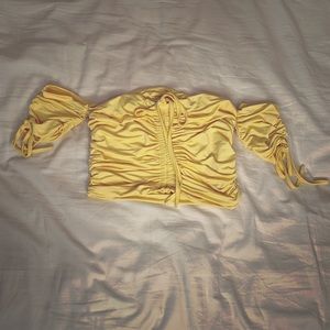 Stretchy off the shoulder crop top